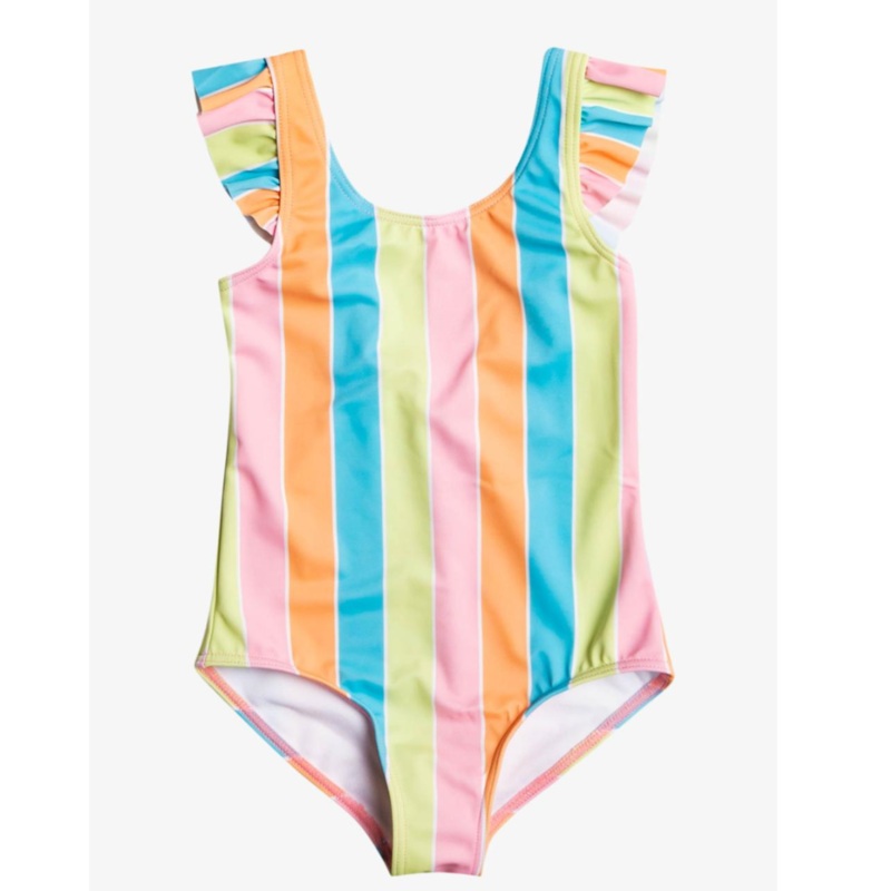 ROXY GIRL’S COLOR OF THE SUN ONE PIECE BACHELOR BUTTON RAINBOW RAYS 3