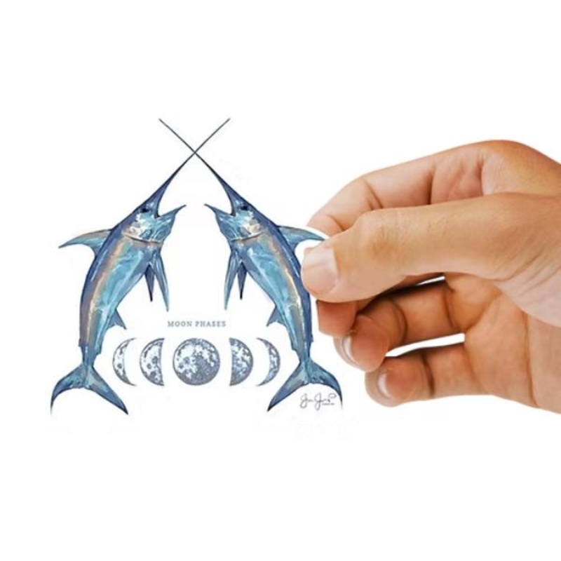 JESSIE JESSUP STICKERS SWORDFISH MOON