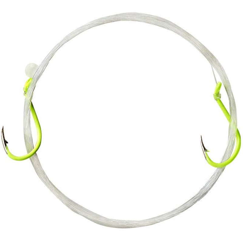 Lindy Rig Snell Crawler 2-Hook Bait Rig 4 pack Chartreuse