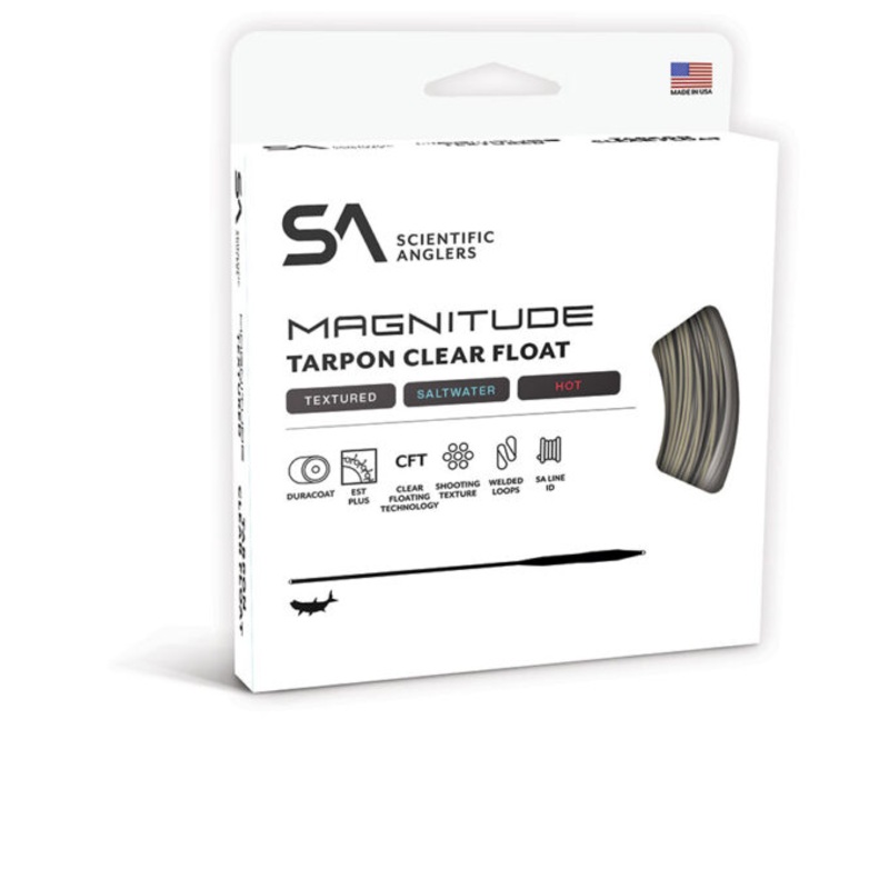 SA MAGNITUDE TEXTURED TARPON 12′ CLEAR FLOAT TIP WF-10-F SAND/CLEAR