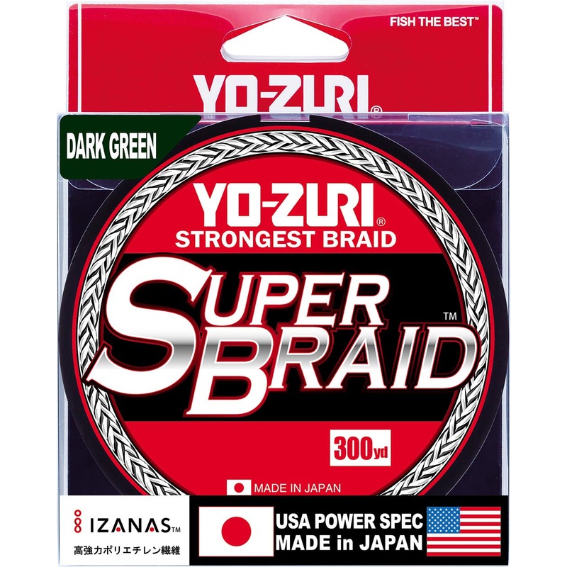 Yo-Zuri SuperBraid Dark Green – 300 Yard Spool Dark Green 8 lb