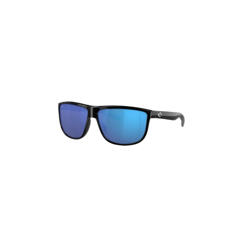 COSTA RINCON POLARIZED SUNGLASSES SHINY BLACK BLUE MIRROR GLASS (580G)