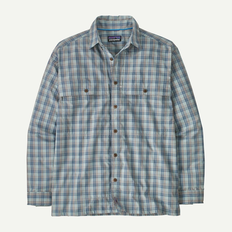 Patagonia Men’s Long-Sleeved Island Hopper Shirt – Dipper: Utility Blue Small