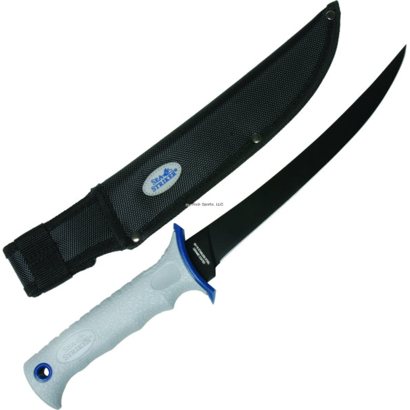 Sea Striker 9″ Fillet Knife w/Sheath, Ceramic Coated Blade