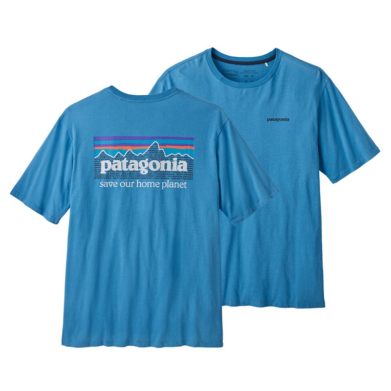 Patagonia Men’s P-6 Mission Organic T-Shirt – Anacapa Blue Medium
