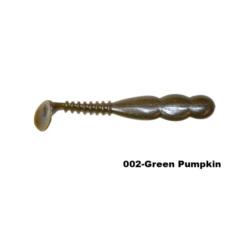 REINS FAT ROCKVIBE SHAD WORM Green Pumpkin 3.25″