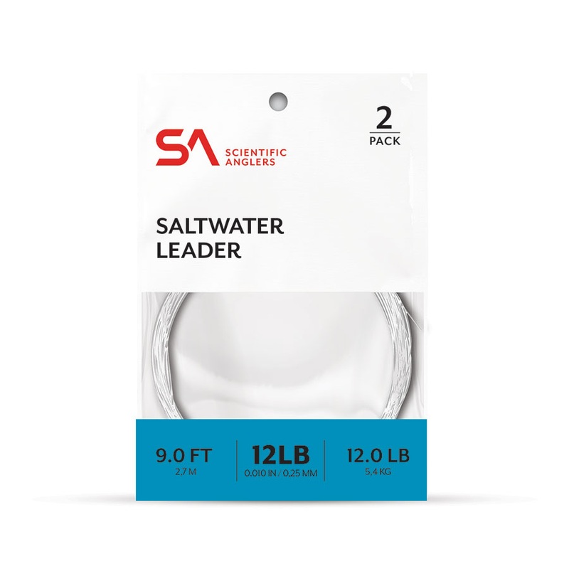 Scientific Anglers Saltwater Tapered 9 ft. Leader 2 Pack 20LB