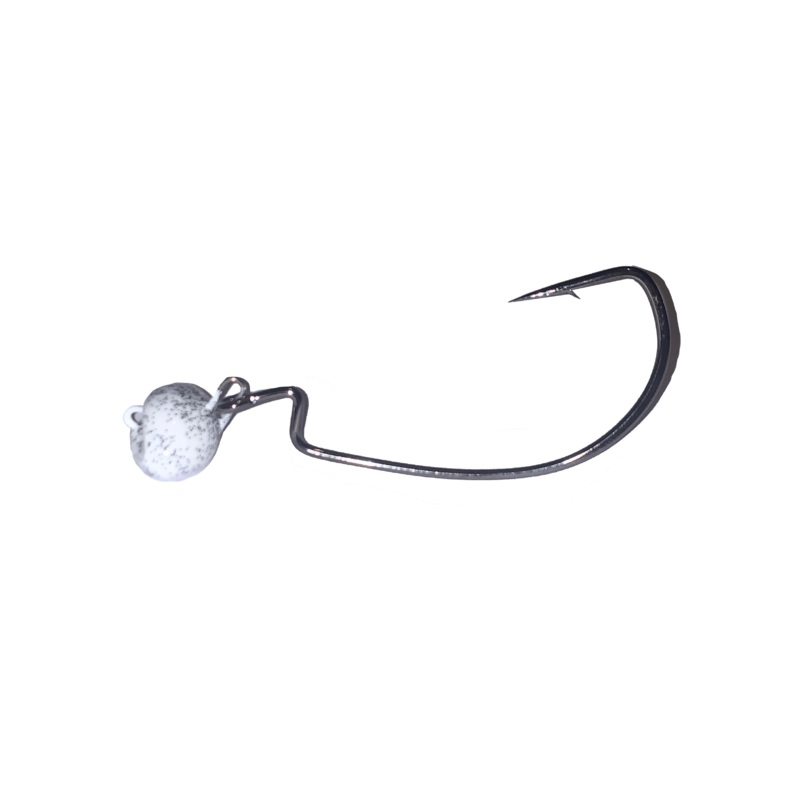 Poppy Seed White EWG Bass Swing Jigs 1/4oz 4/0