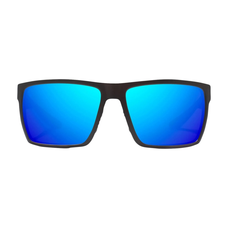 Stiltsville Sunglasses Black Matte Glass Blue Mirror
