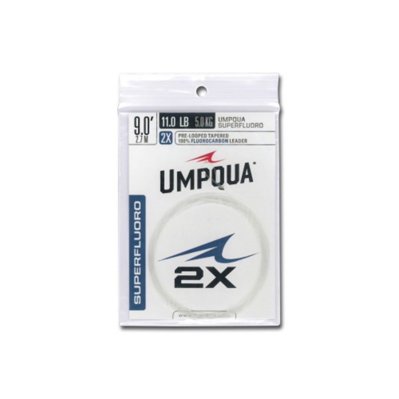 Umpqua Superfluoro 9ft Pre-Looped Tapered Leader – Fly Fishing 2X