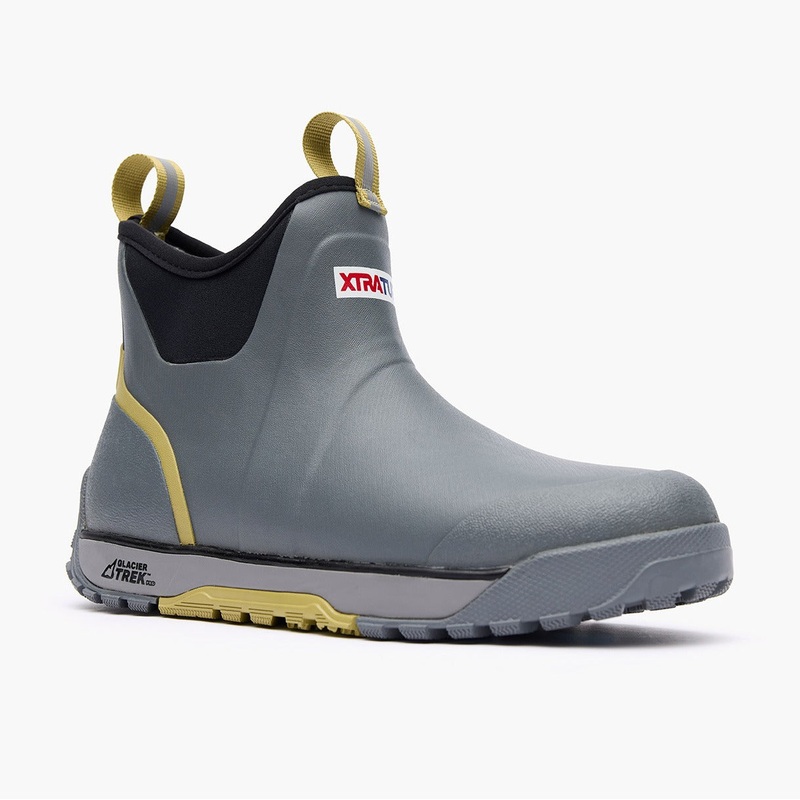 Xtratuf Men’s Ice Fleece Lined Ankle Deck Boot Grey 9