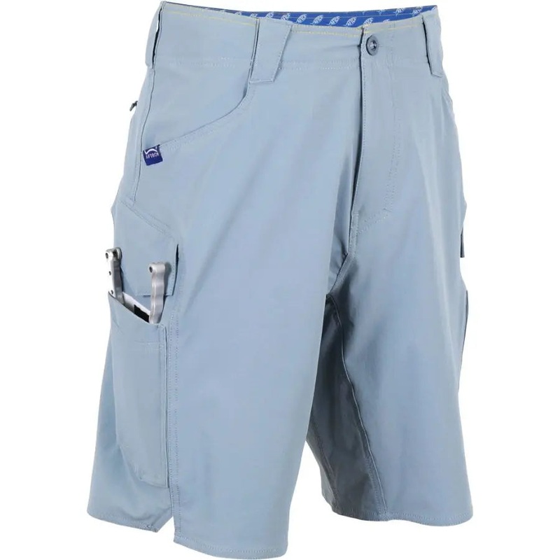 AFTCO PACT FISHING SHORTS SLATE BLUE 30