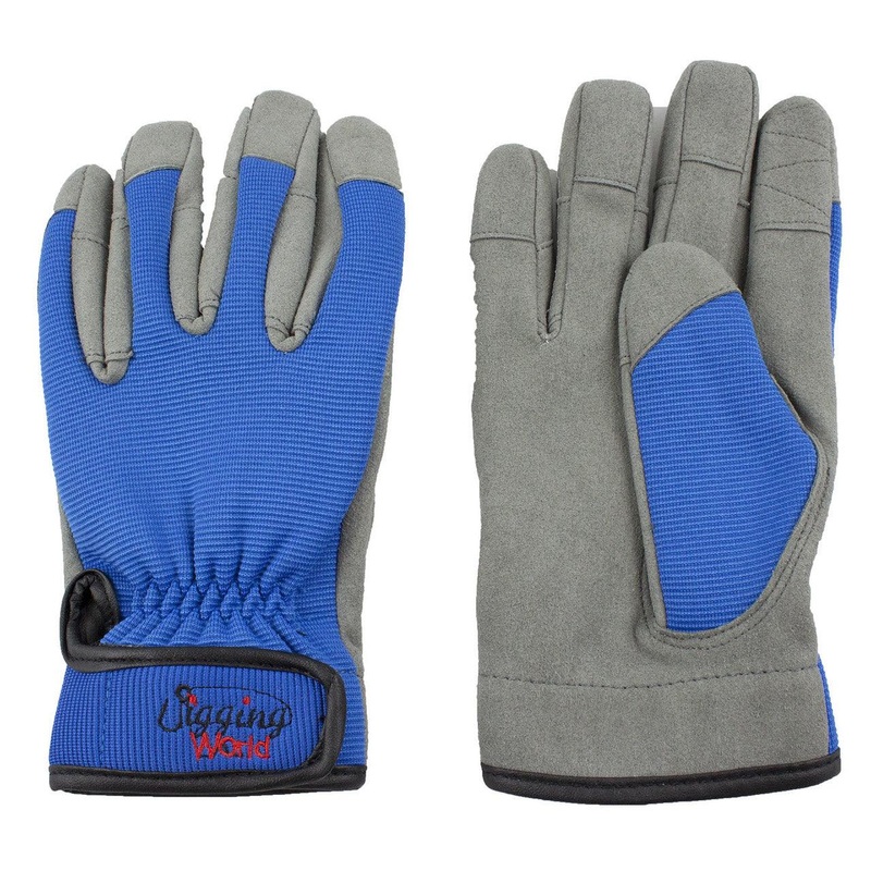 Jigging World Heavy Duty Gloves Blue Medium