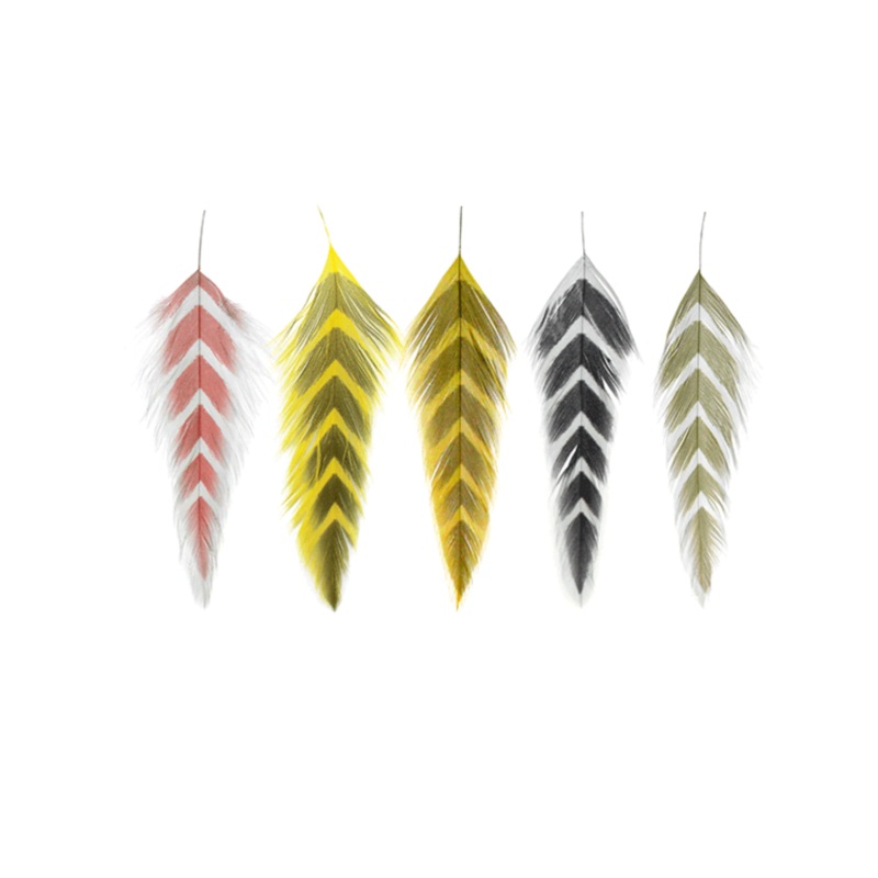 MFC Galloup’s Arrowhead Fish Feathers Chartreuse/White