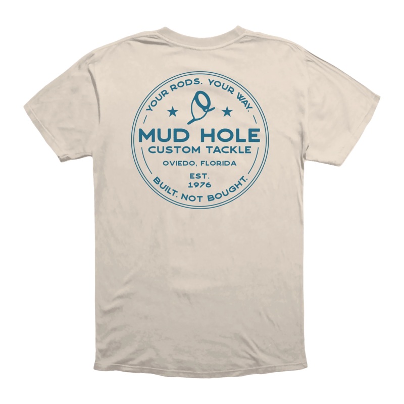Mud Hole Your Rods Your Way T-Shirt Ice Grey Small