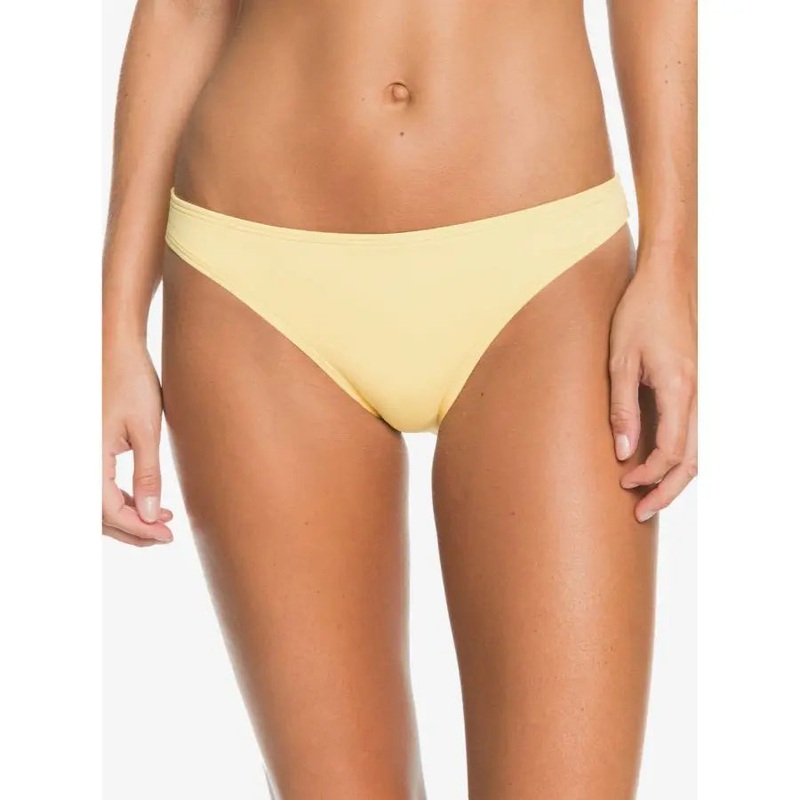 ROXY BEACH CLASSICS MODERATE BIKINI BOTTOMS BANANA CREAM S
