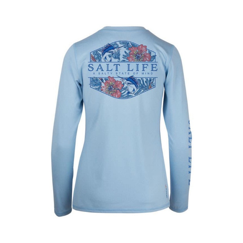 SALT LIFE SAILIN TROPIC LS SLX PERFORMANCE WHITE XL