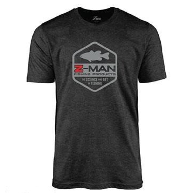 Z-Man Bass Logo TeeZ Short Sleeve T-Shirt Charcoal Gray Small