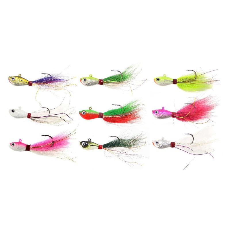 Jigging World Premium Bucktail Jigs Ver. 1 CLOSE-OUT 3/8 oz Chartreuse