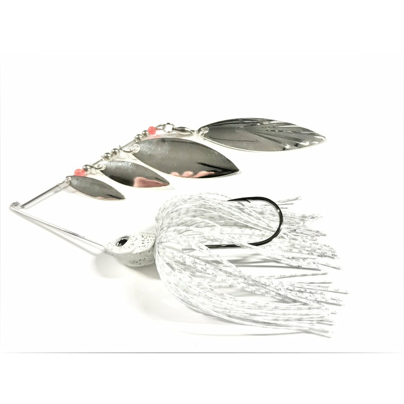 PERSUADER SUPER QUAD SPINNER BAIT White