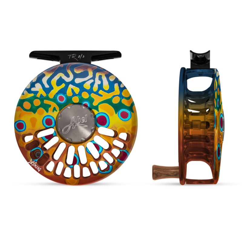 Abel TR Fly Reel – De Young Brook Flank – 2/3 WT with Walnut Handle 2/3 wt