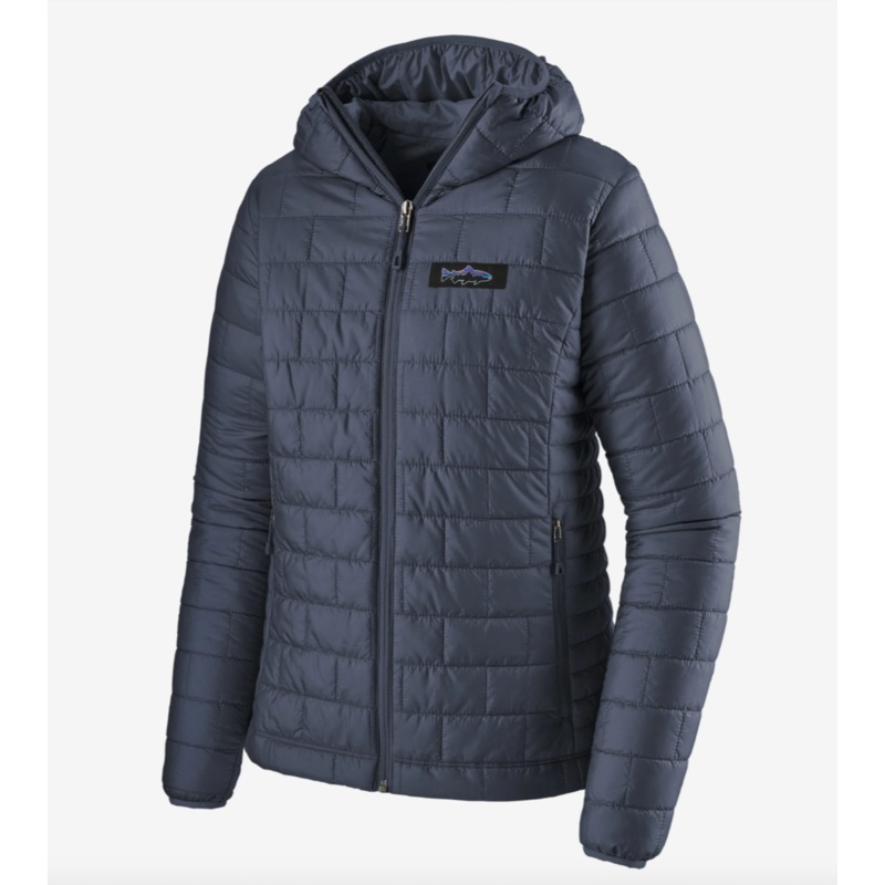 Patagonia Women’s Nano Puff Fitz Roy Trout Hoody – Smolder Blue S