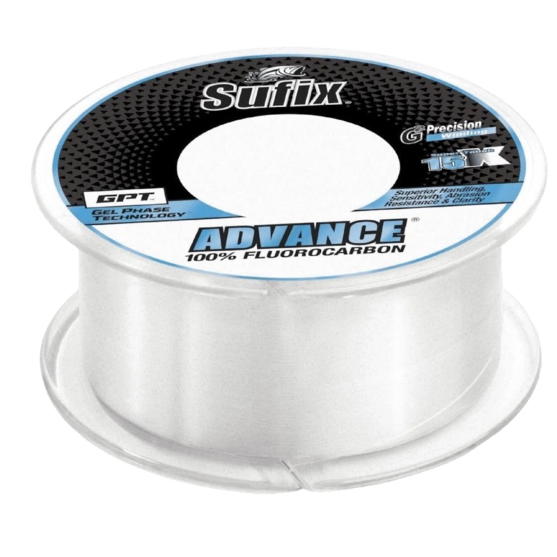 Sufix Advance Fluorocarbon Fishing Line, 8lb Test, 200 Yd Spool