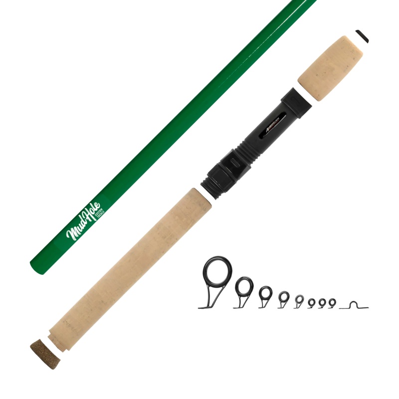 6’0″ Ultralight 2-Piece Color Spinning Rod Kits Cool Gray Cork
