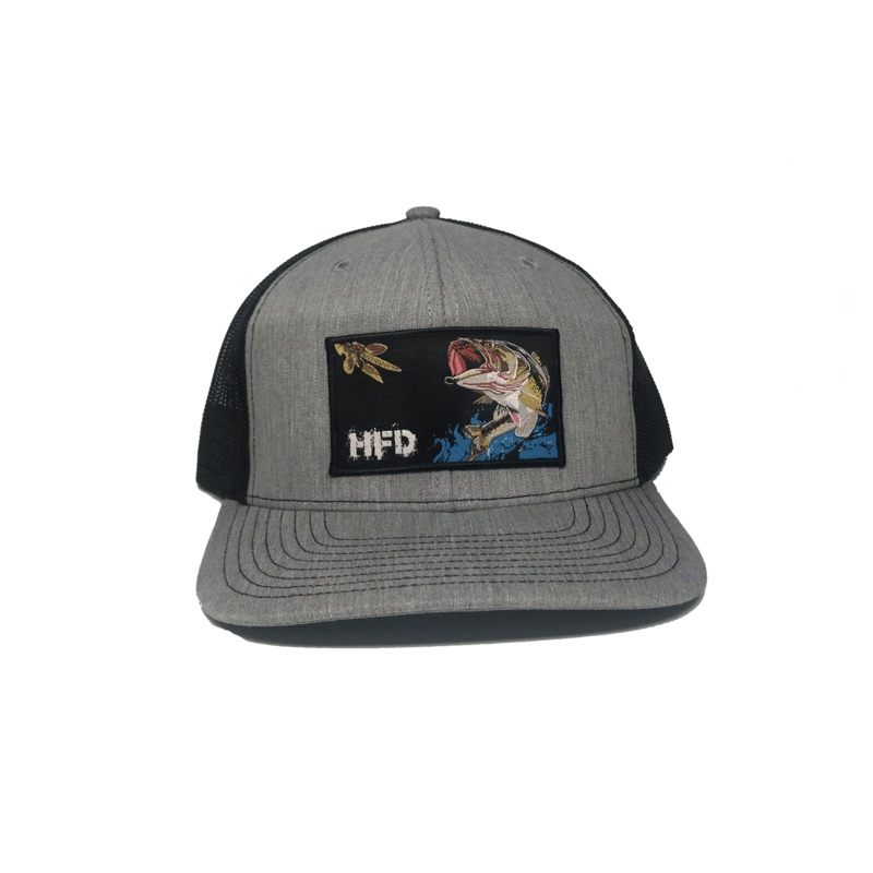 Bass Jumping Out Of Water | Bass Fishing Hats Loden/Black