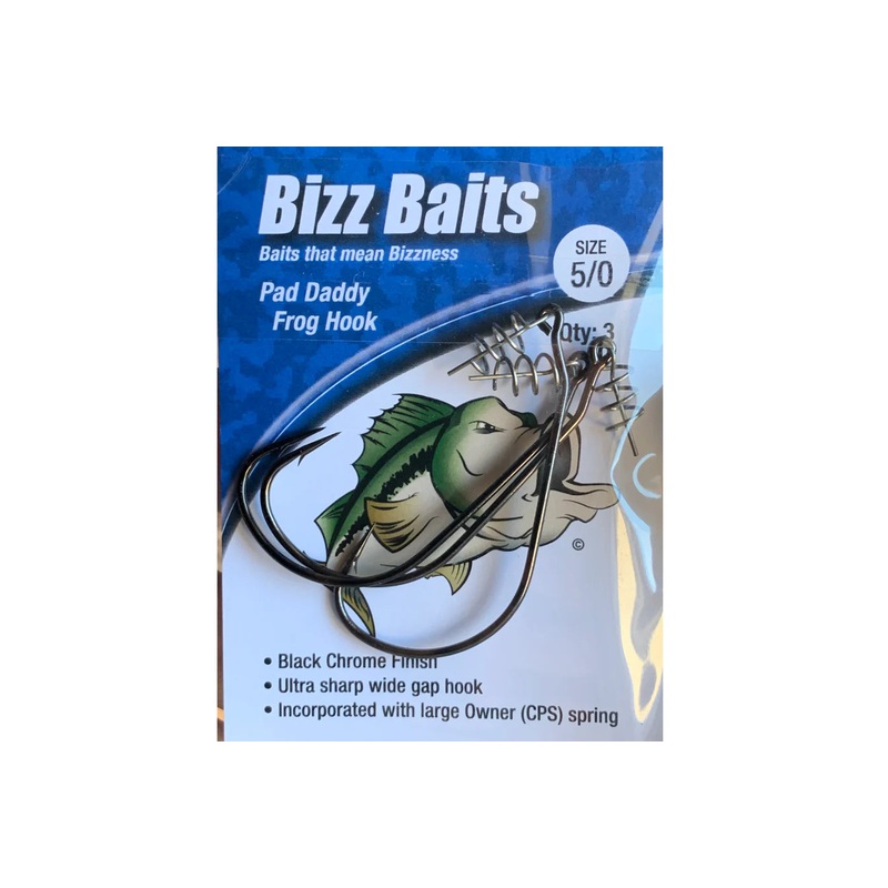 BIZZ BAITS PAD DADDY FROG HOOK (3pk) 5/0