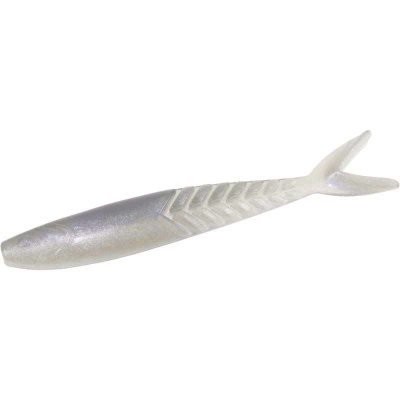 Zoom Shimmer Shad – 4.25 Inch Albino 4.25 inch – 5 pack