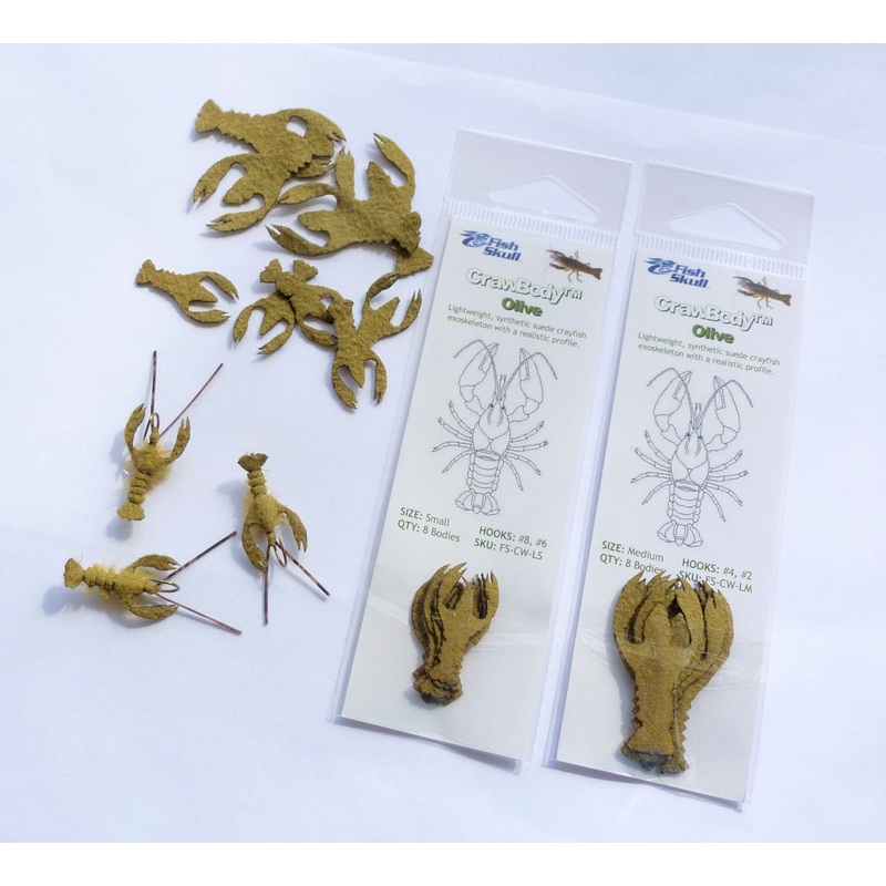 Fish Skull CrawBody – Fly Tying S – Olive
