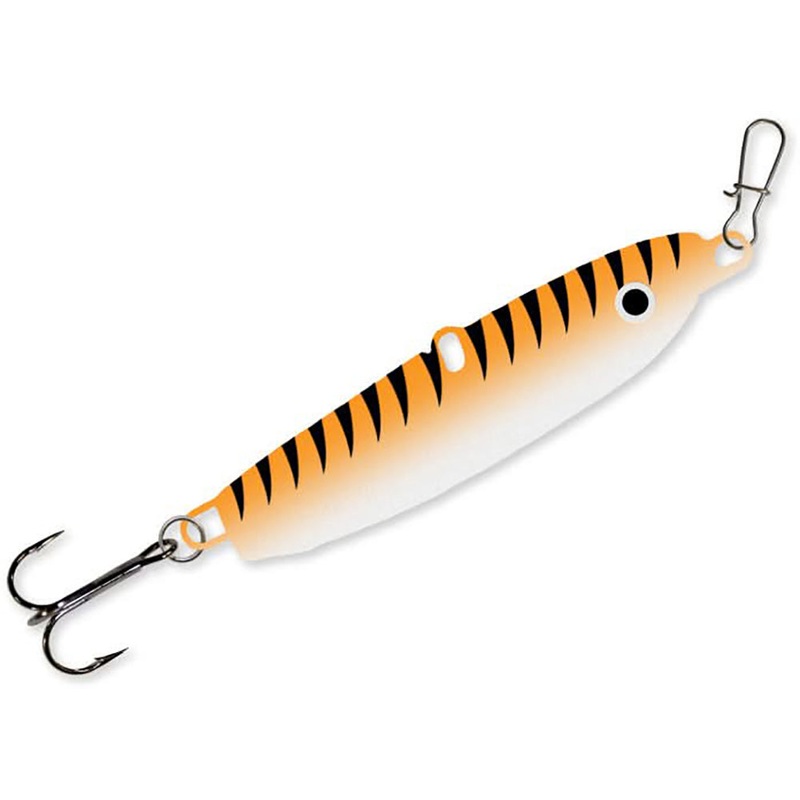 Mack’s Lure Sonic Baitfish Blade Bait – 2.5 Inch Fire Tiger 2.5 inch – 1/2 oz – #4 & 1/0 hook