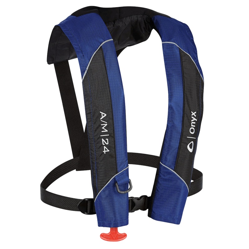 A/M-24 AUTOMATIC/MANUAL INFLATABLE PFD – BLUE – UNIVERSAL SIZE