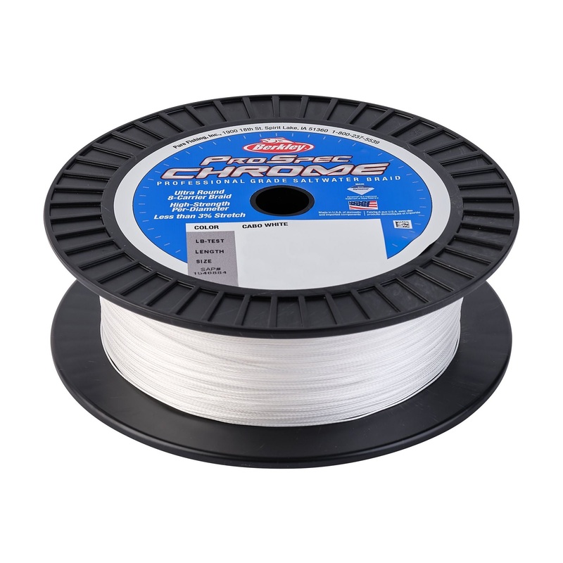 Berkley ProSpec Chrome Premium Saltwater Braid 65 lb Cabo White 2500 yd