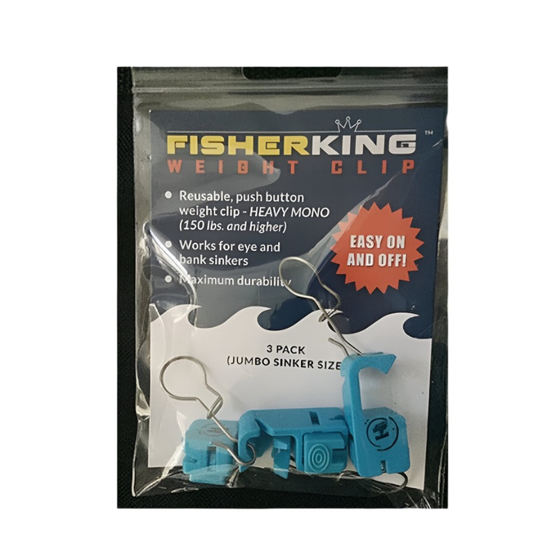 FISHER KING BALLOON HEAVY MONO WEIGHT CLIPS 2 PACK