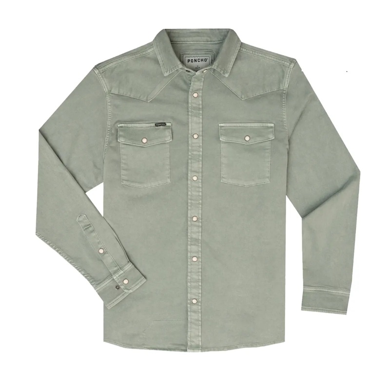Poncho M’s The Ventura Shirt Slim Sage Brush S