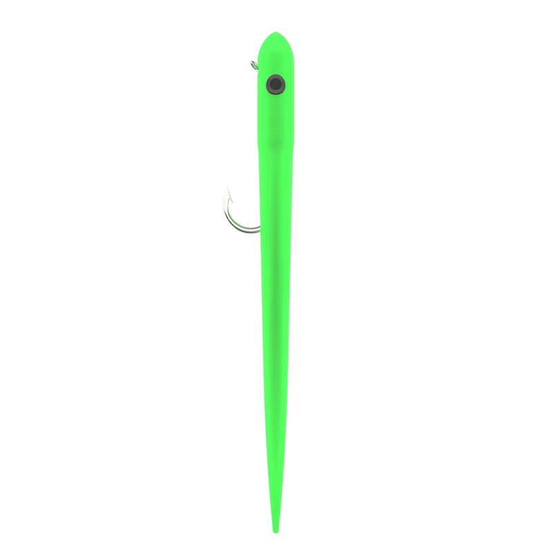 Wolfpack Tackle Ahi Casting Lure 2oz 7.5″ Tail Glow Green