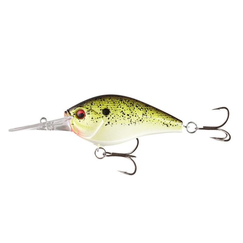 13 Fishing Cliff Banger Medium-Deep Diving Crankbait Day Old Guac 3 inch – 11/16 oz – 12 feet