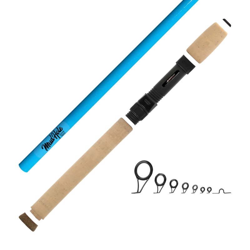 5’6″ Light Spinning Rod Kits Gloss Black Cork