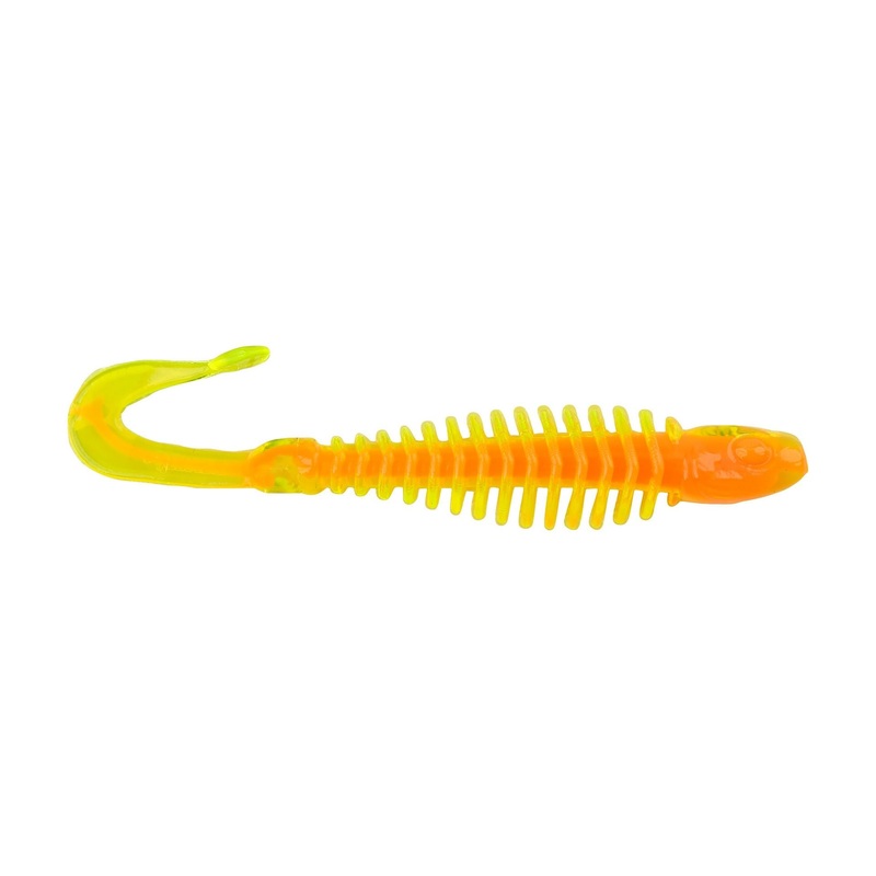Berkley PowerBait Curly Bones Firecracker/Chartreuse 4 in