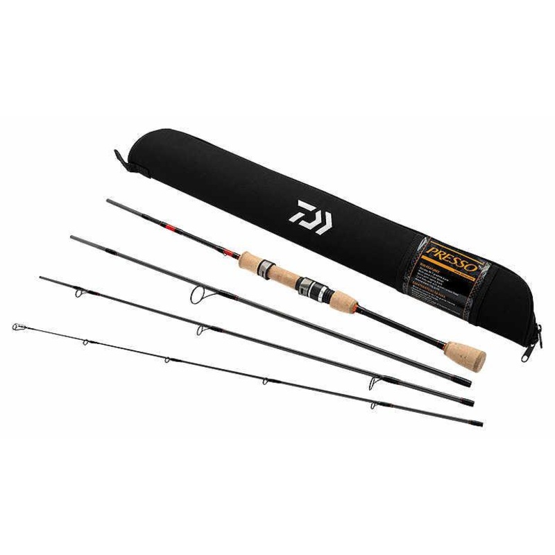Daiwa Presso Ultralight 4-Piece Travel Spinning Rods PSO564ULFS-TR – 5 feet 6 inches