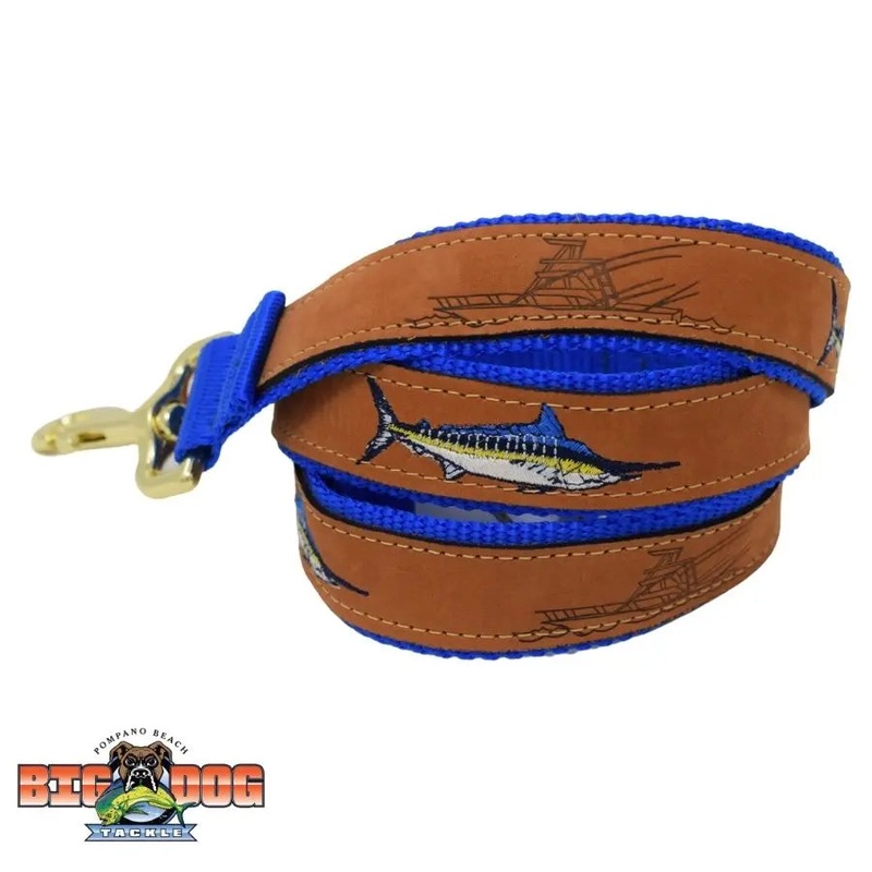 DOG LEASH LEATHER MARLIN ROYAL 4ft