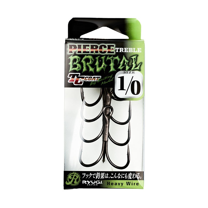Ryugi Pierce Brutal Treble Fishing Hook  Heavy-Duty Japanese 0