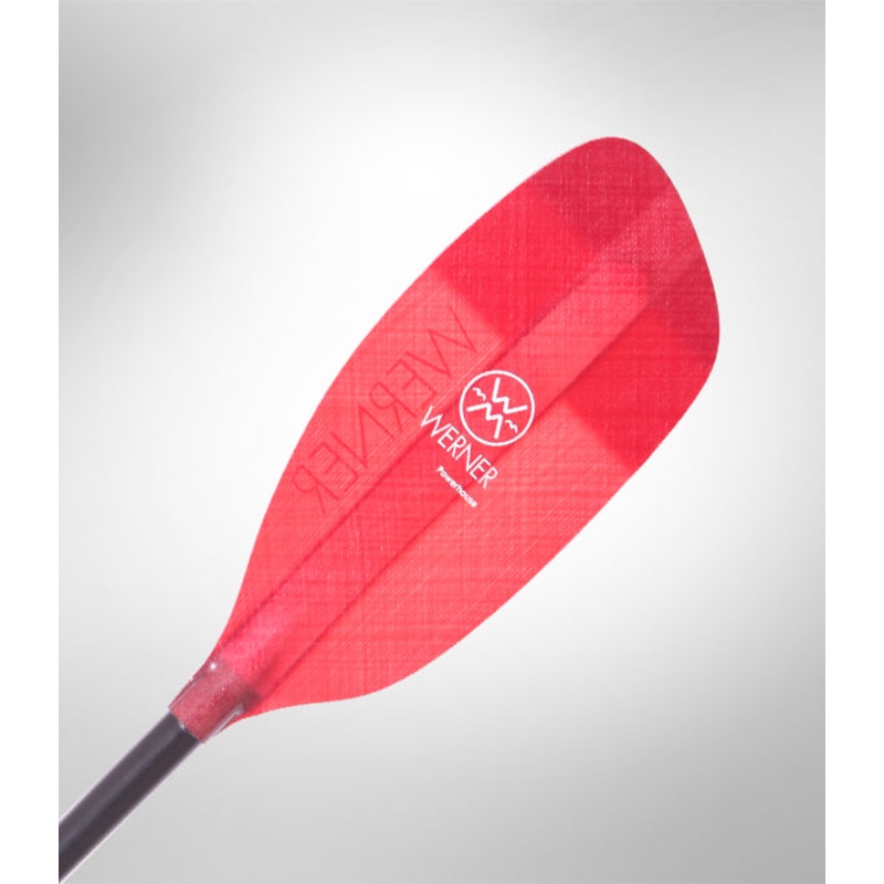 Werner Powerhouse 1 Piece Straight Shaft Paddle Red 200cm