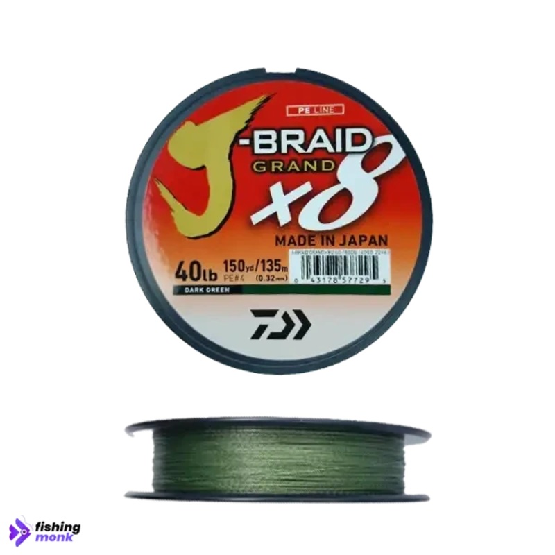 Daiwa J-Braid X8 Braided Line Dark Green 0.28mm | 30lb