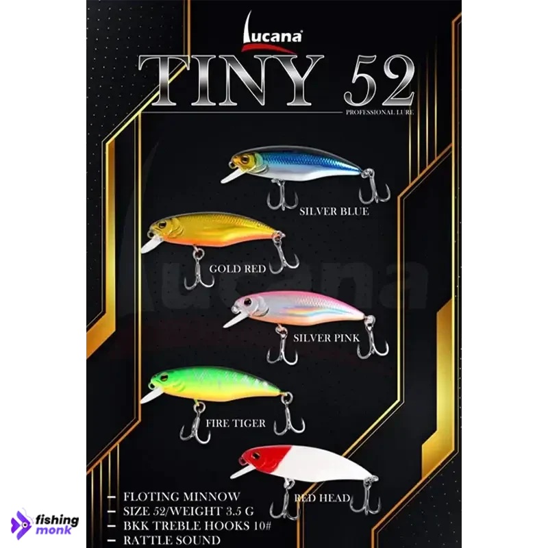 Lucana Tiny 52S Hard Lure | 52mm Gold Red 4.5g