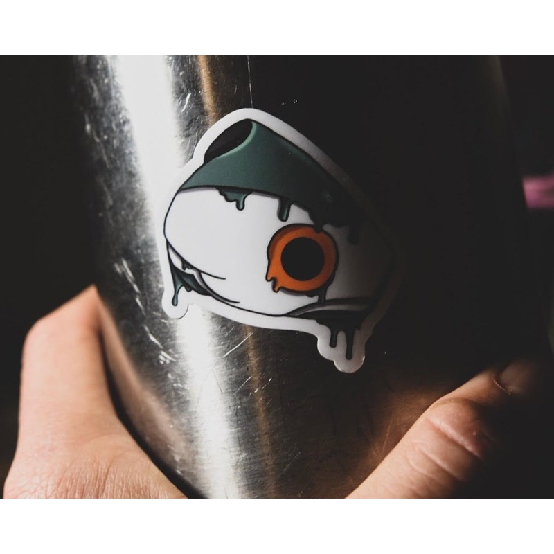 Spawn Dripped Fly Head Stickers Clear