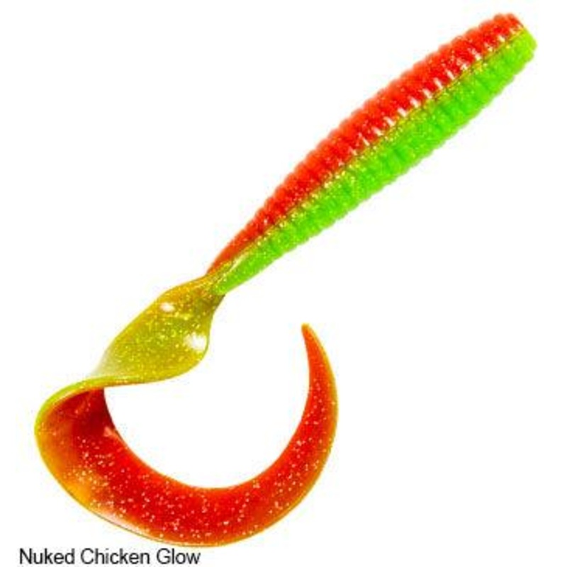 Z-Man DoormatadorZ Grub Soft Baits 5″ 4pk Nuked Chicken Glow