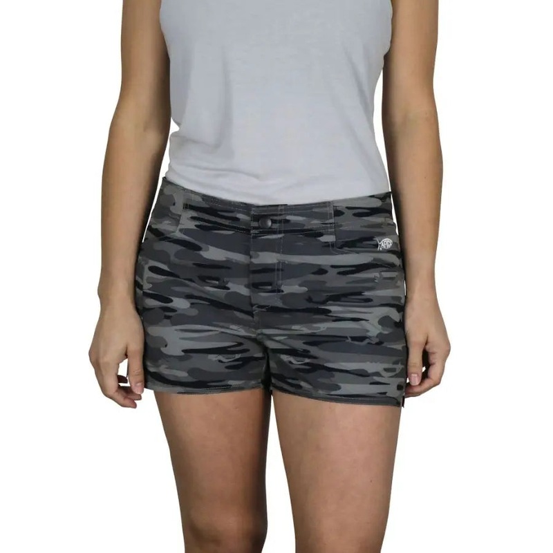 AFTCO MERCAM FISHING SHORTS BLACK CAMO 6